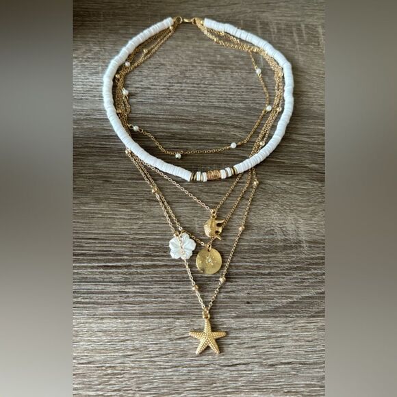 Bohemian multi layers necklace A352 - Picture 3 of 4